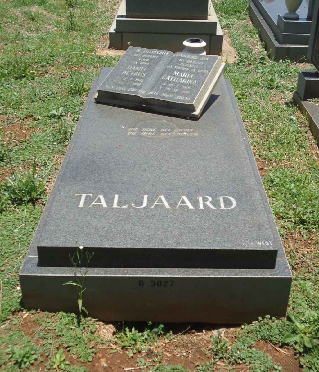 TALJAARD Daniel Petrus 1906-1992 &amp; Maria Catharina 1910-1991