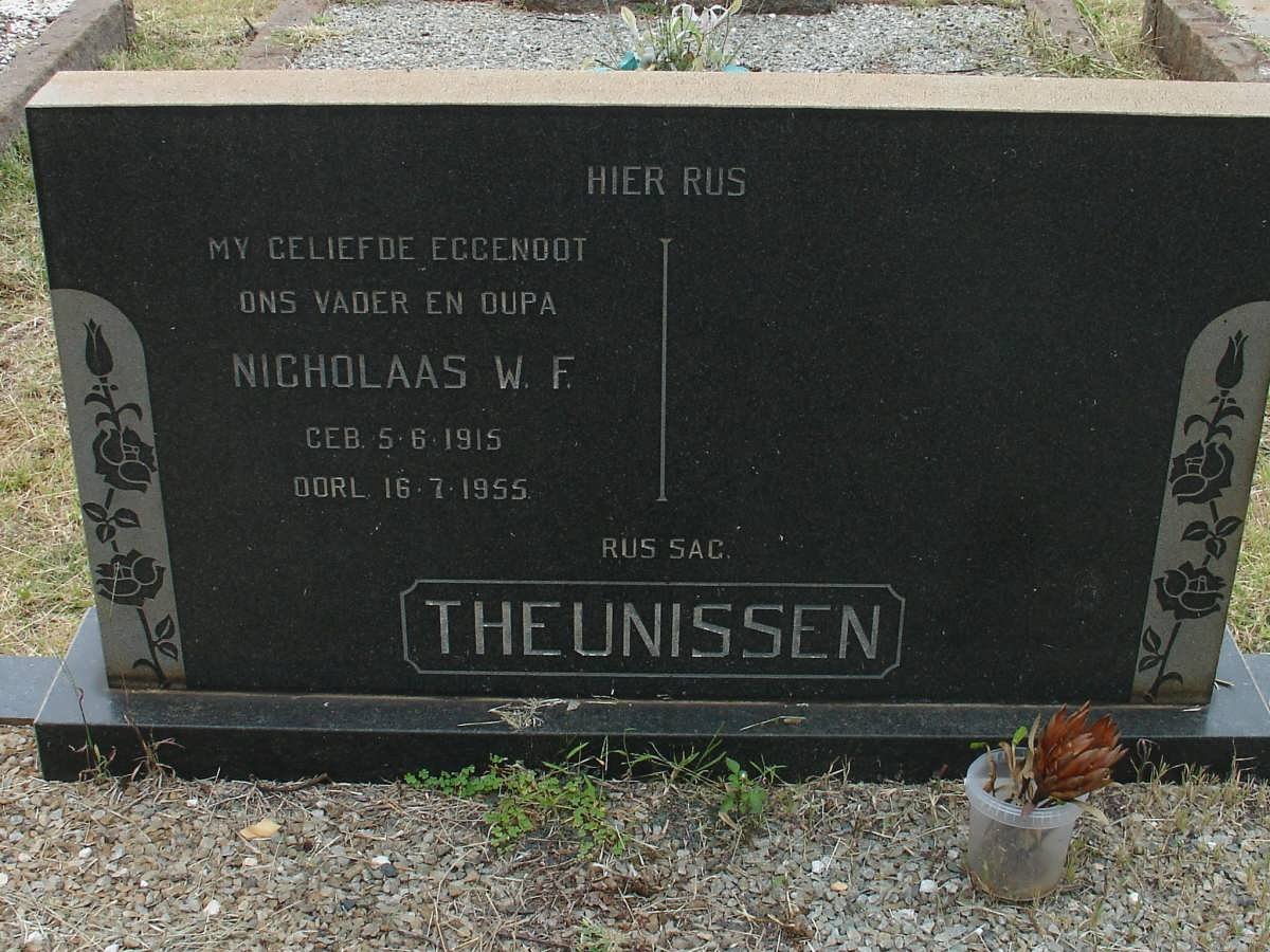 THEUNISSEN Nicholaas W.F. 1915-1955