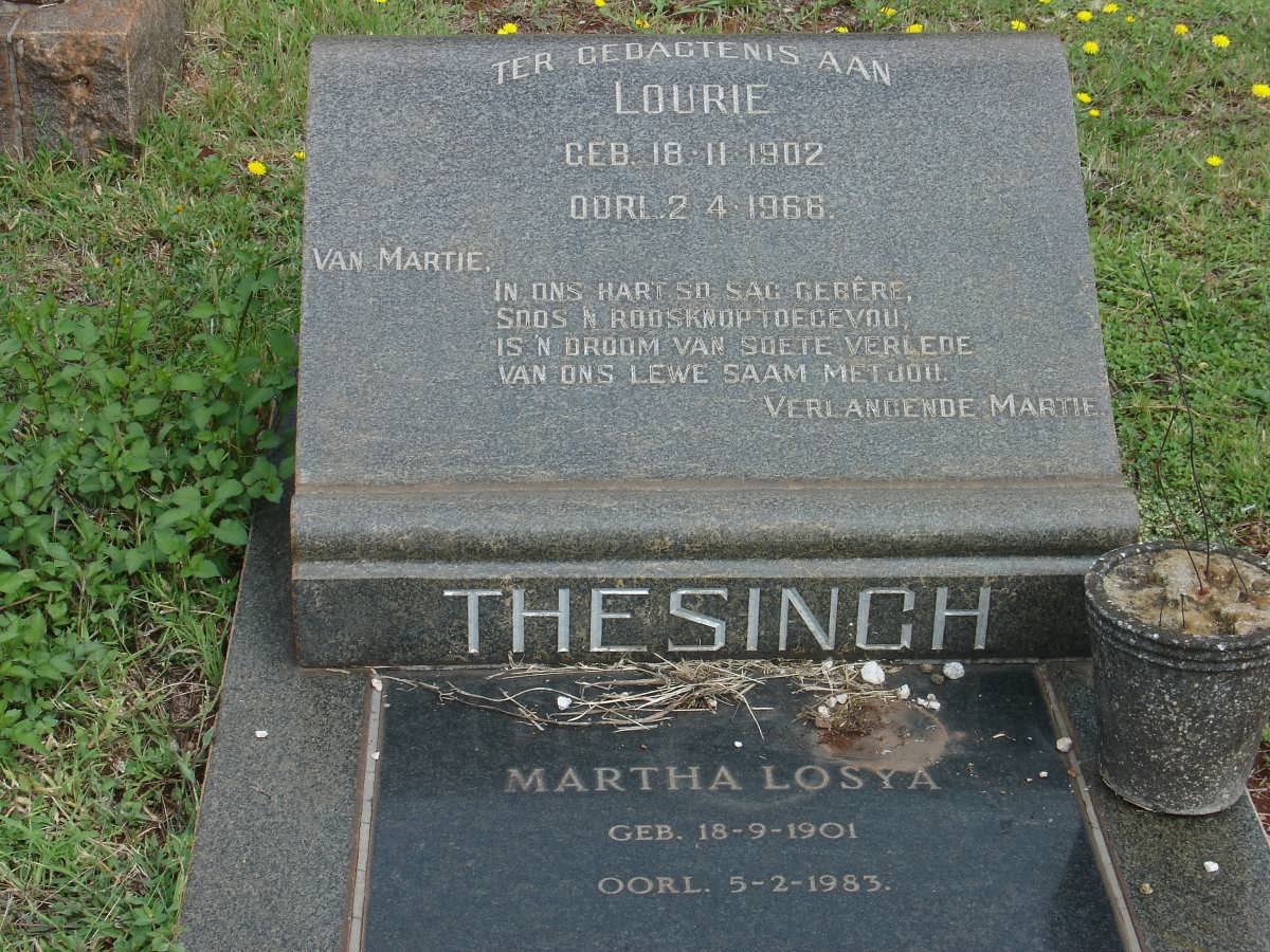 THESINGH Lourie 1902-1966 &amp; Martha Losya 1901-1983