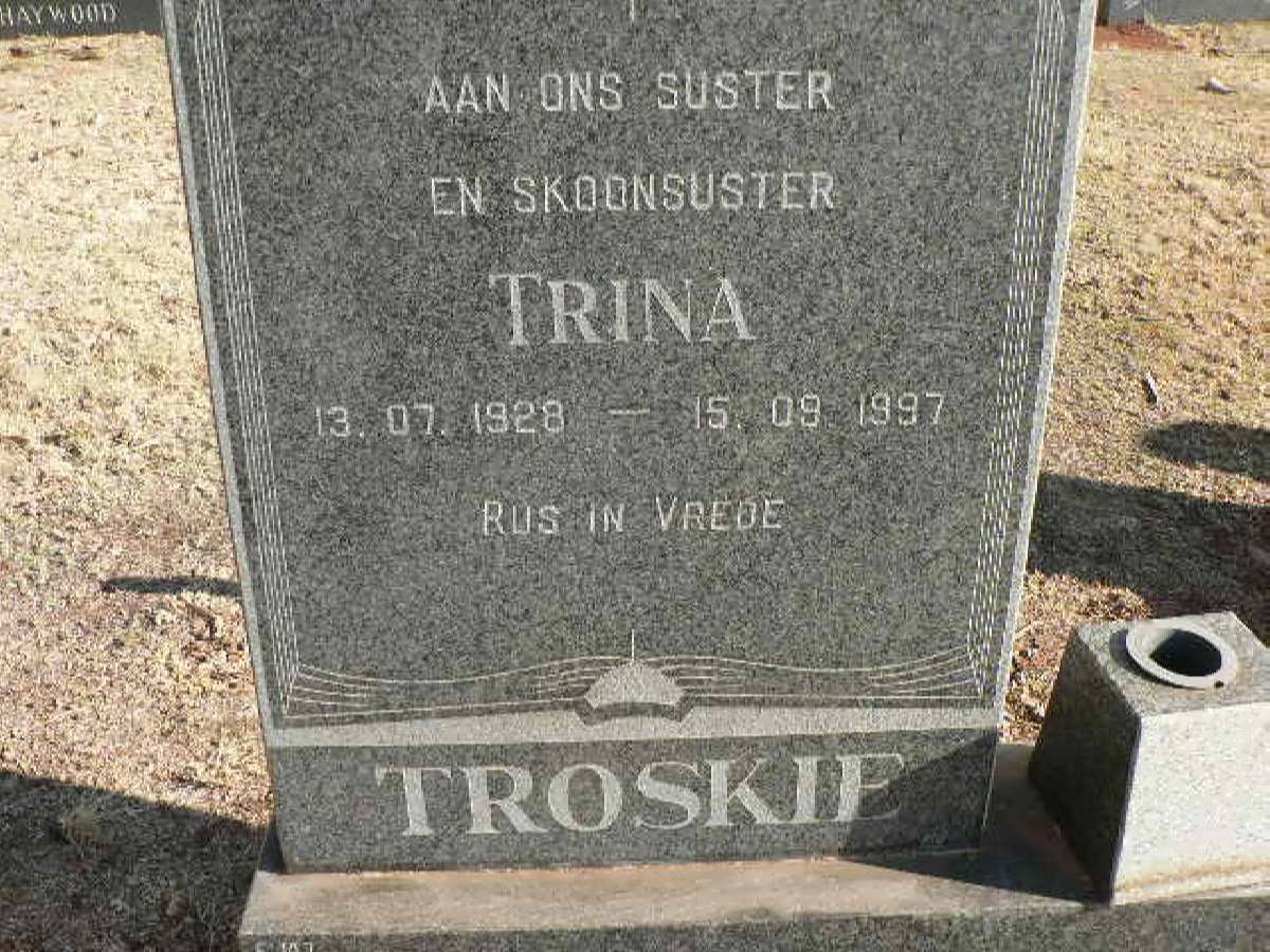 TROSKIE Trina 1928-1997