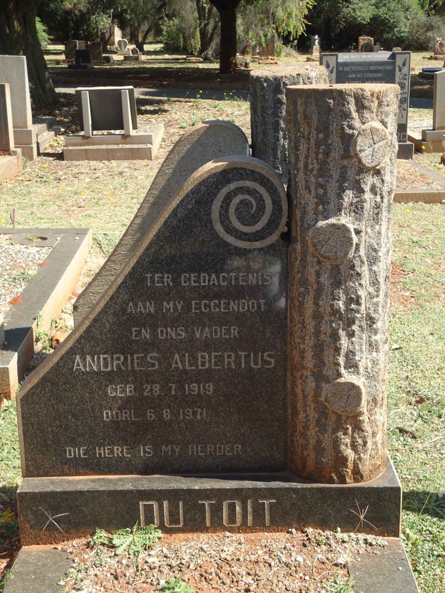 TOIT Andries Albertus, du 1919-1971