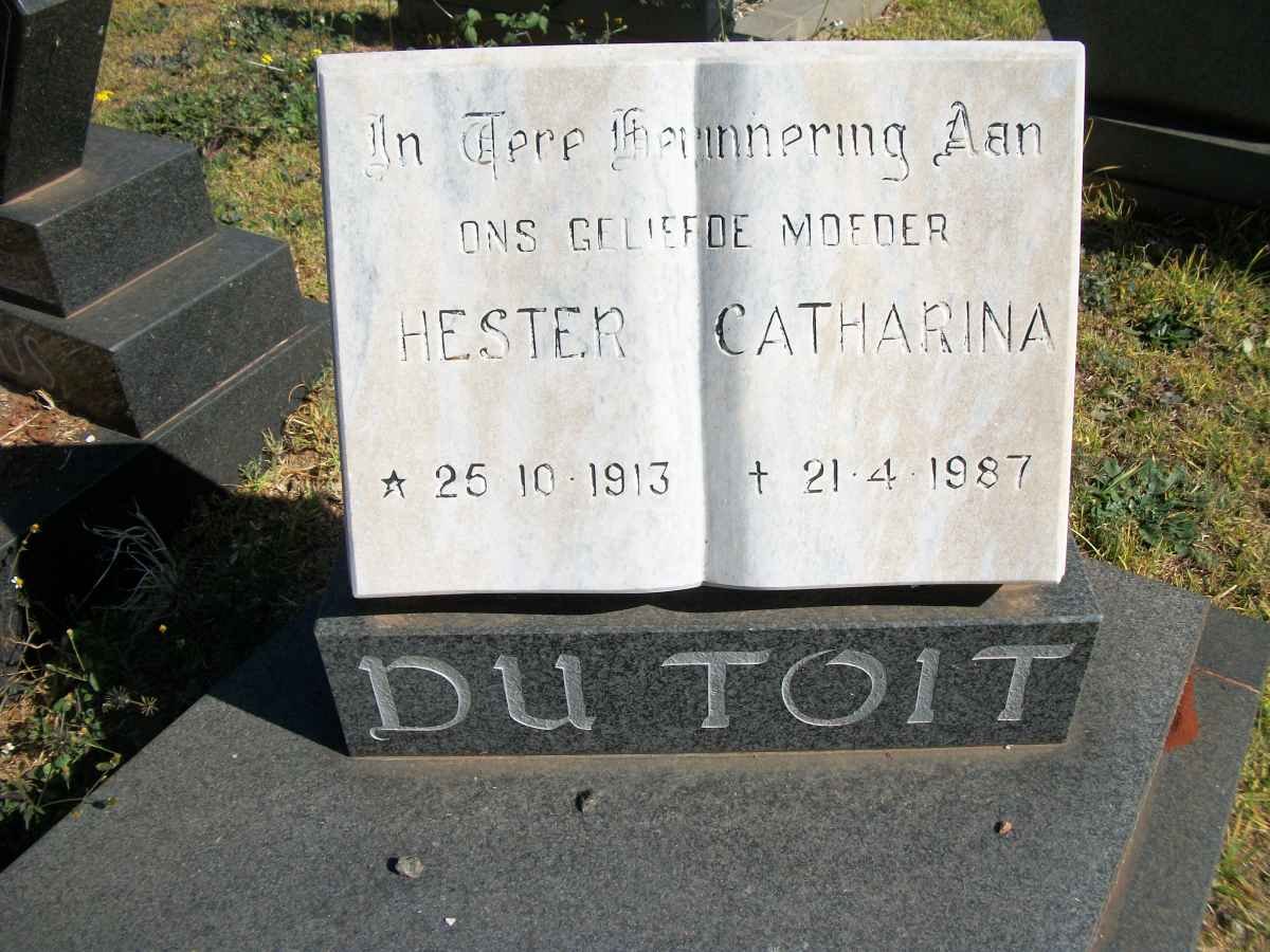 TOIT Hester Catharina, du 1913-1987