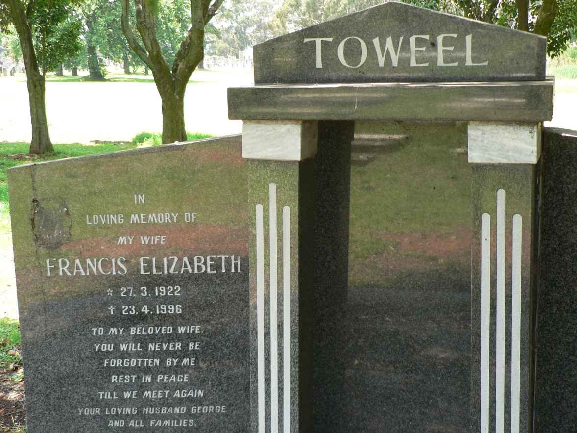 TOWEEL Francis Elizabeth 1922-1996