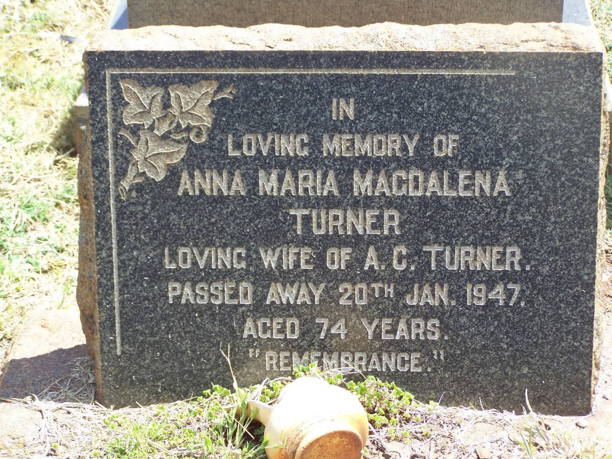 TURNER Anna Maria Magdalena -1947