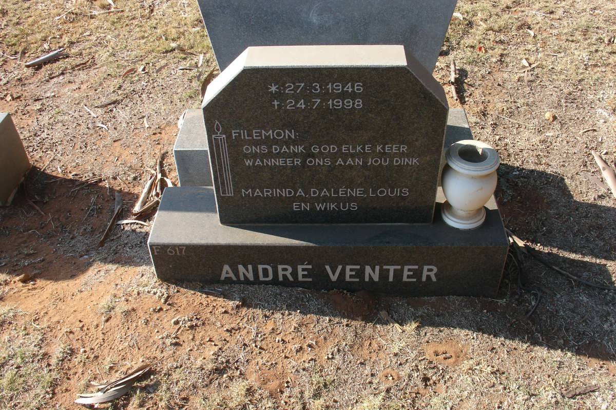 VENTER André 1946-1998