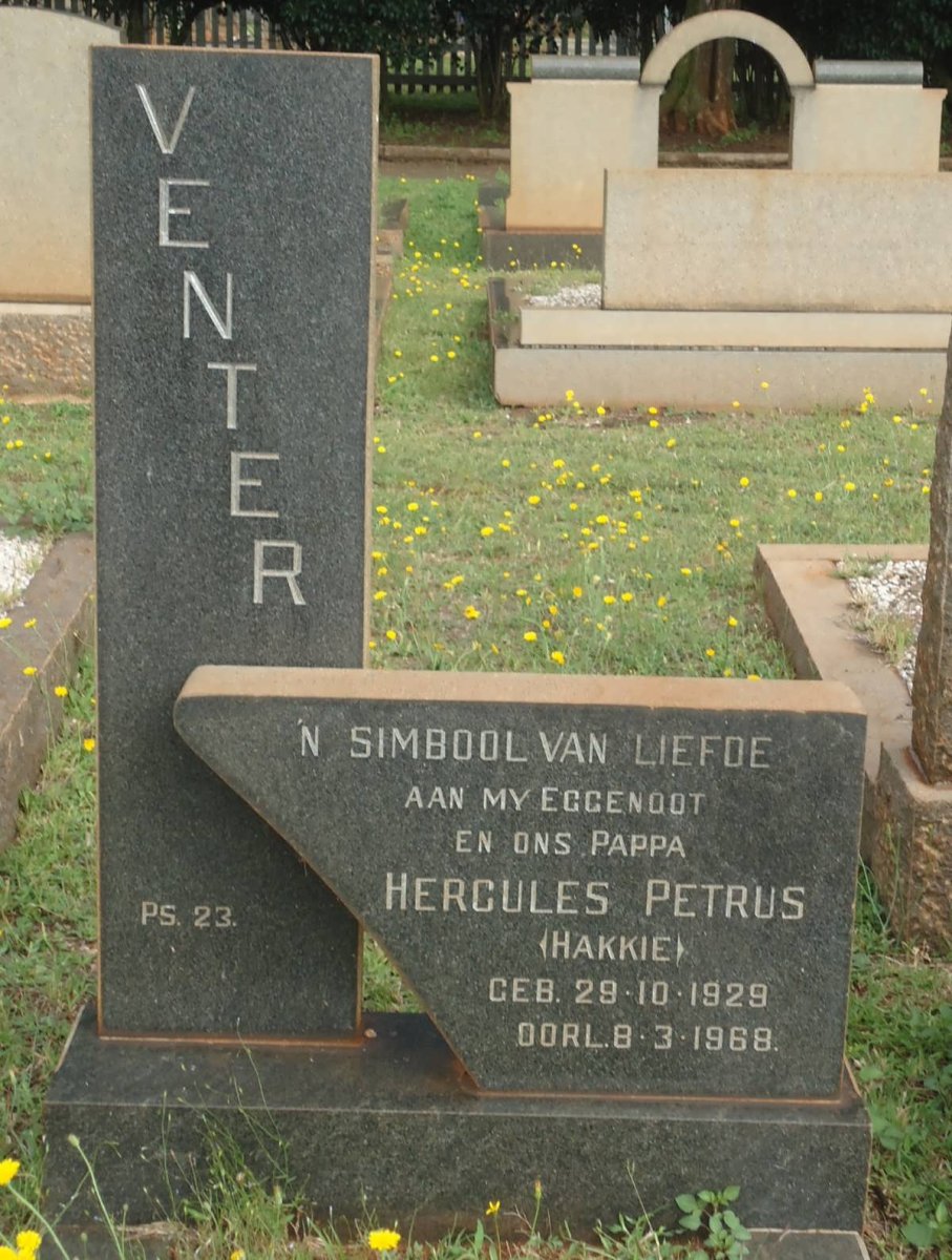 VENTER Hercules Petrus 1929-1968