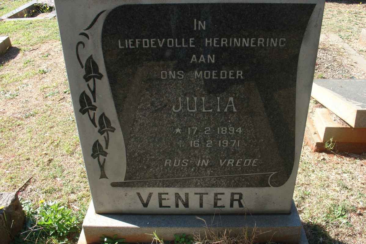 VENTER Julia 1894-1971
