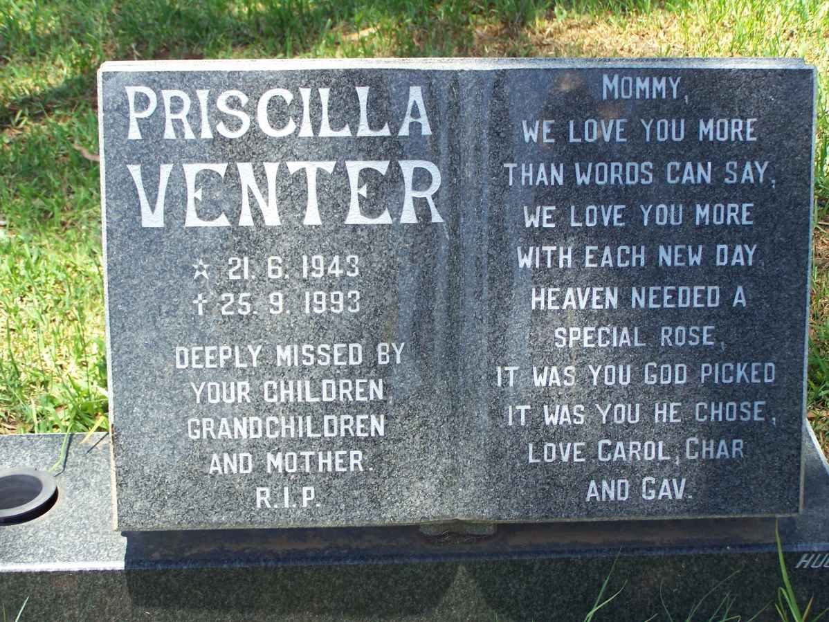 VENTER Priscilla 1943-1993