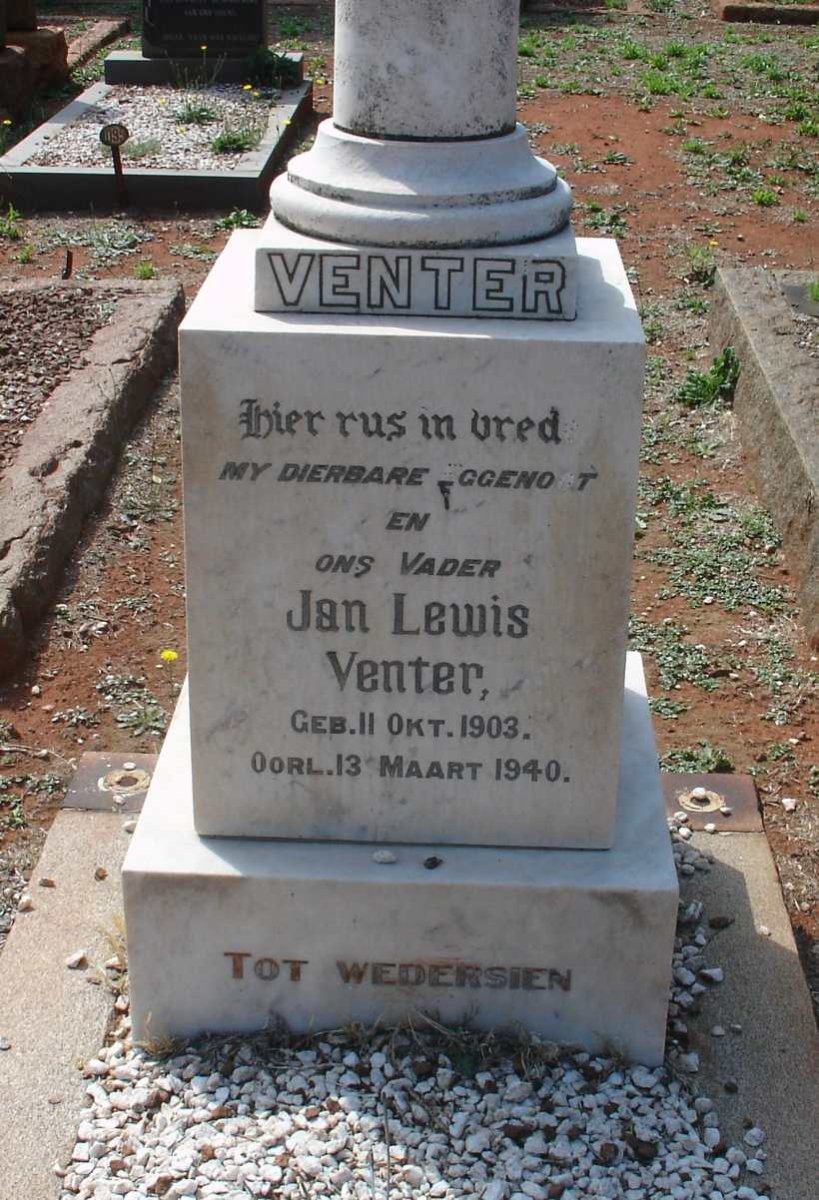 VENTER Jan Lewies 1903-1940