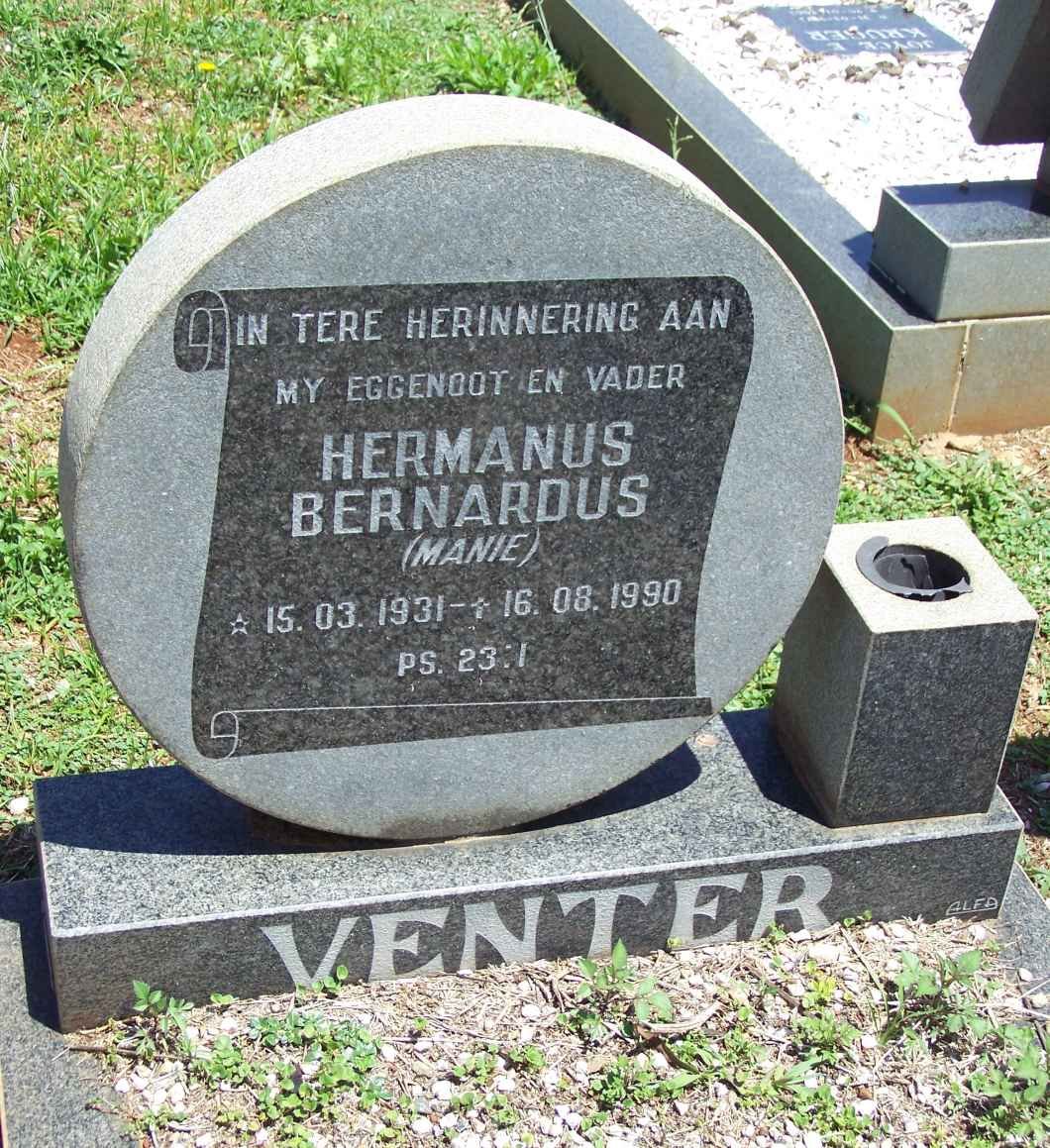 VENTER Hermanus Bernardus 1931-1990
