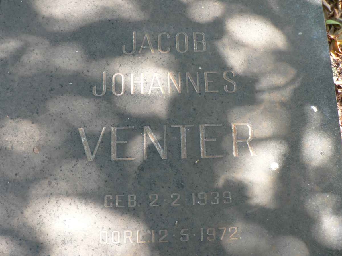 VENTER Jacob Johannes 1939-1972