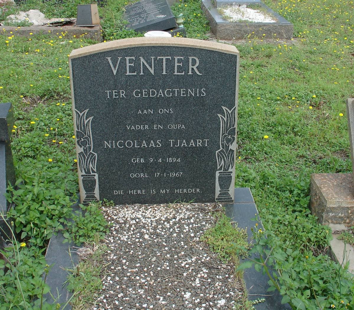 VENTER Nicolaas Tjaart 1894-1967