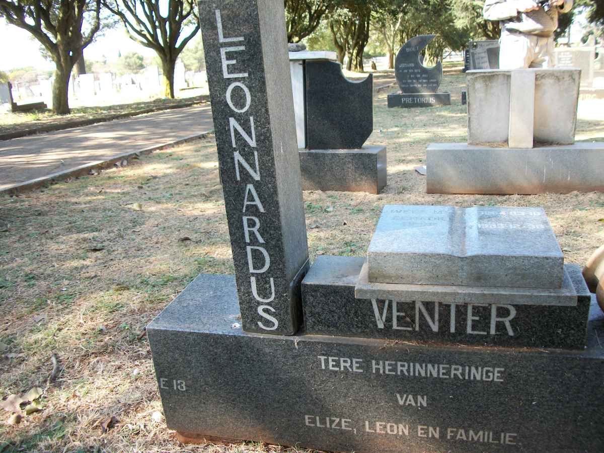 VENTER Leonardus