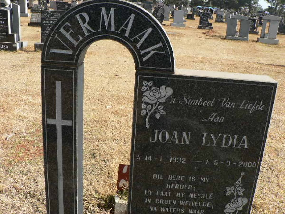 VERMAAK Joan Lydia 1932-2000