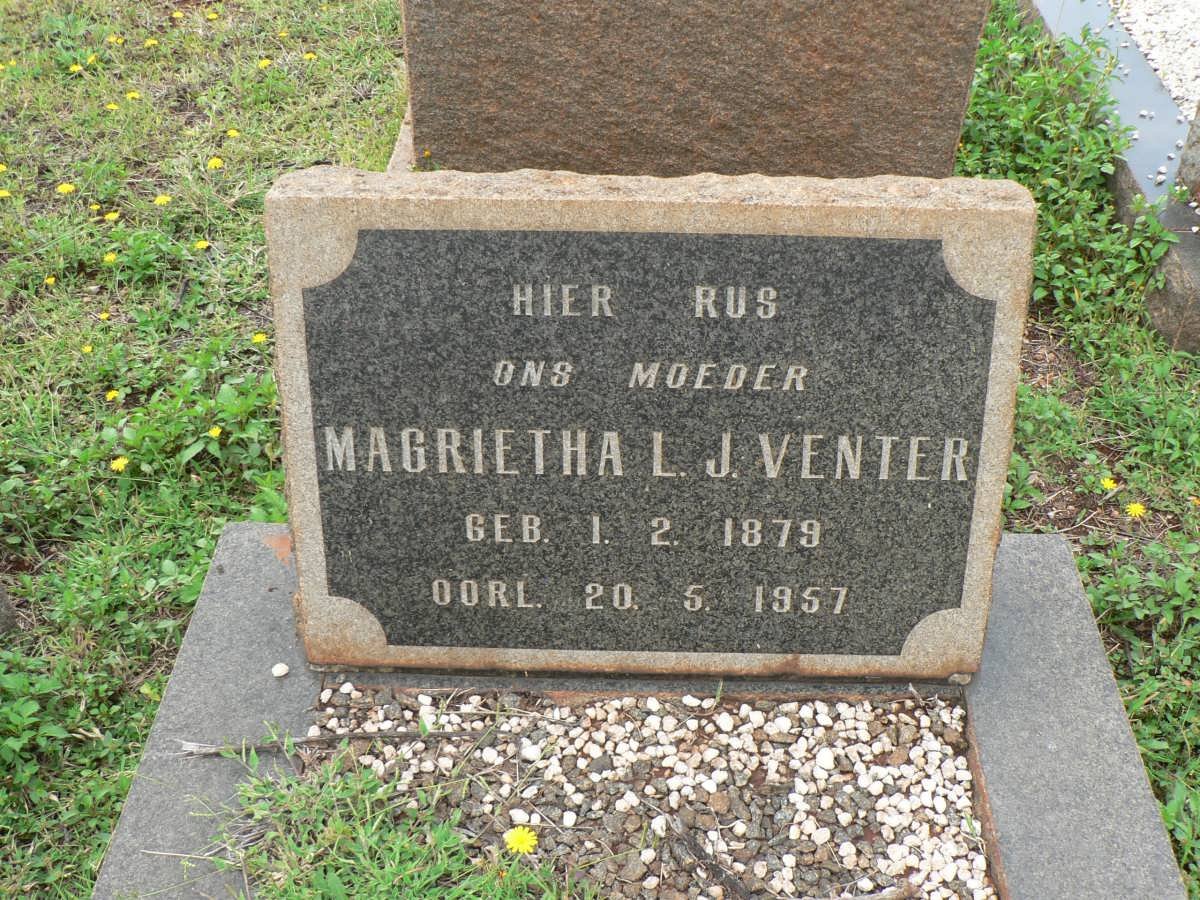 VENTER Magrietha L.J. 1879-1957