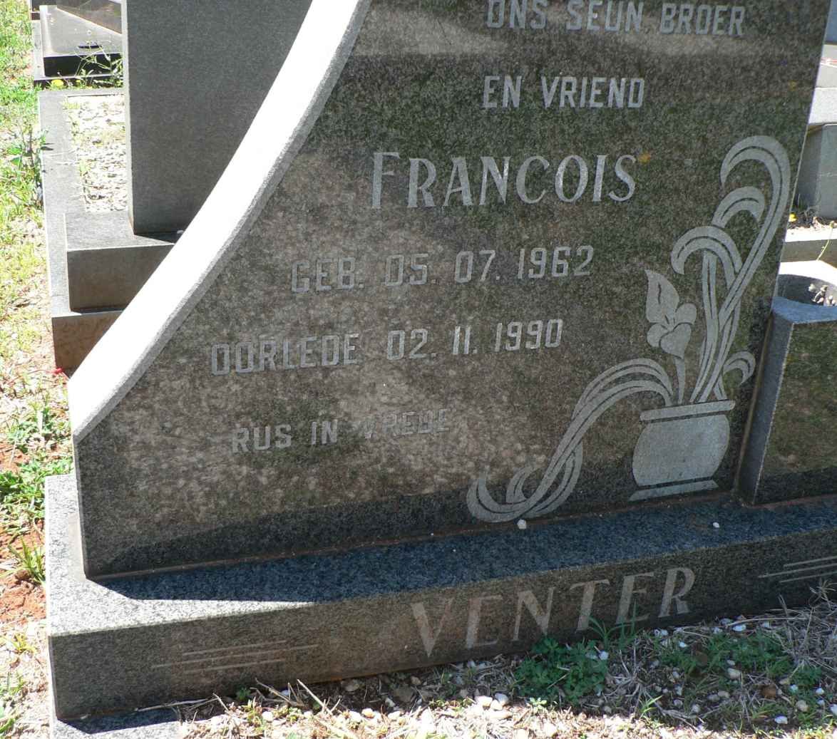 VENTER Francois 1962-1990