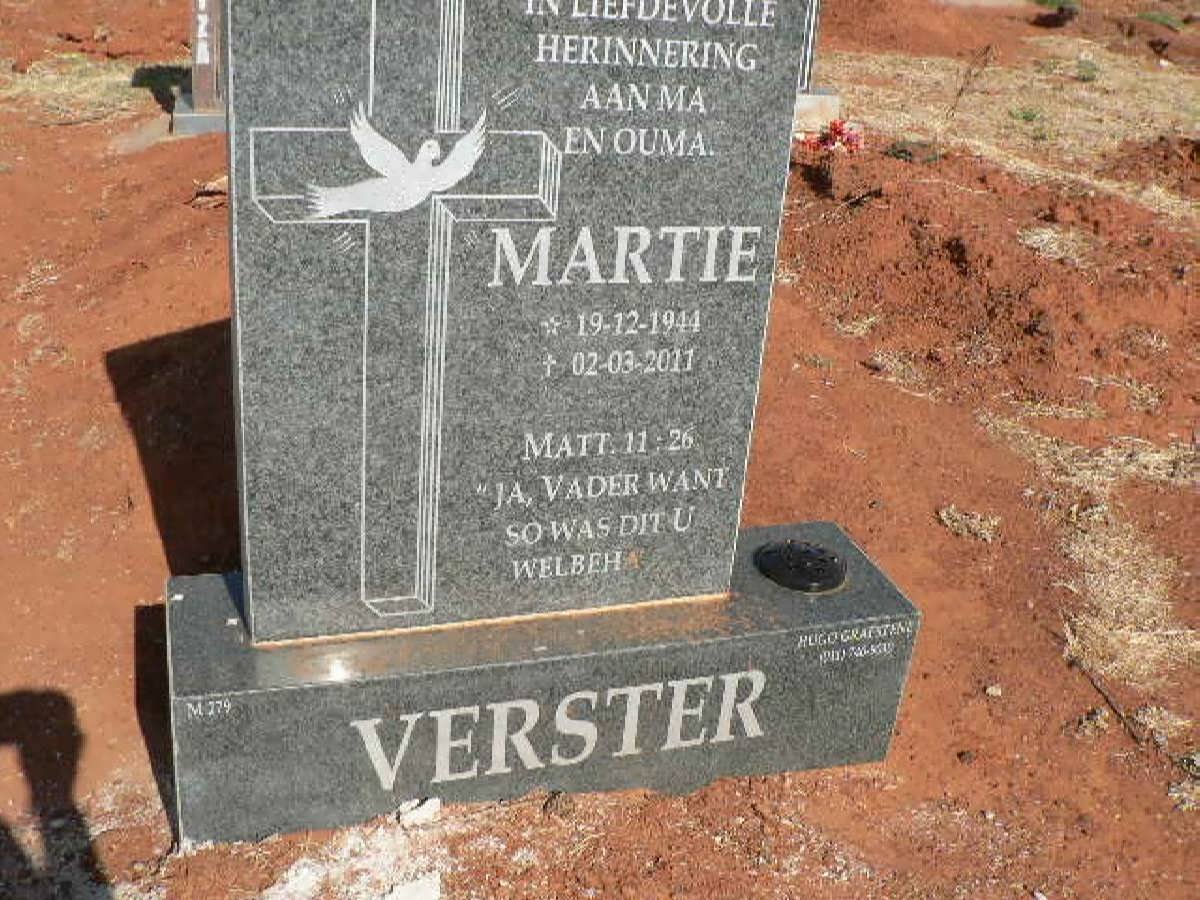 VERSTER Martie 1944-2011