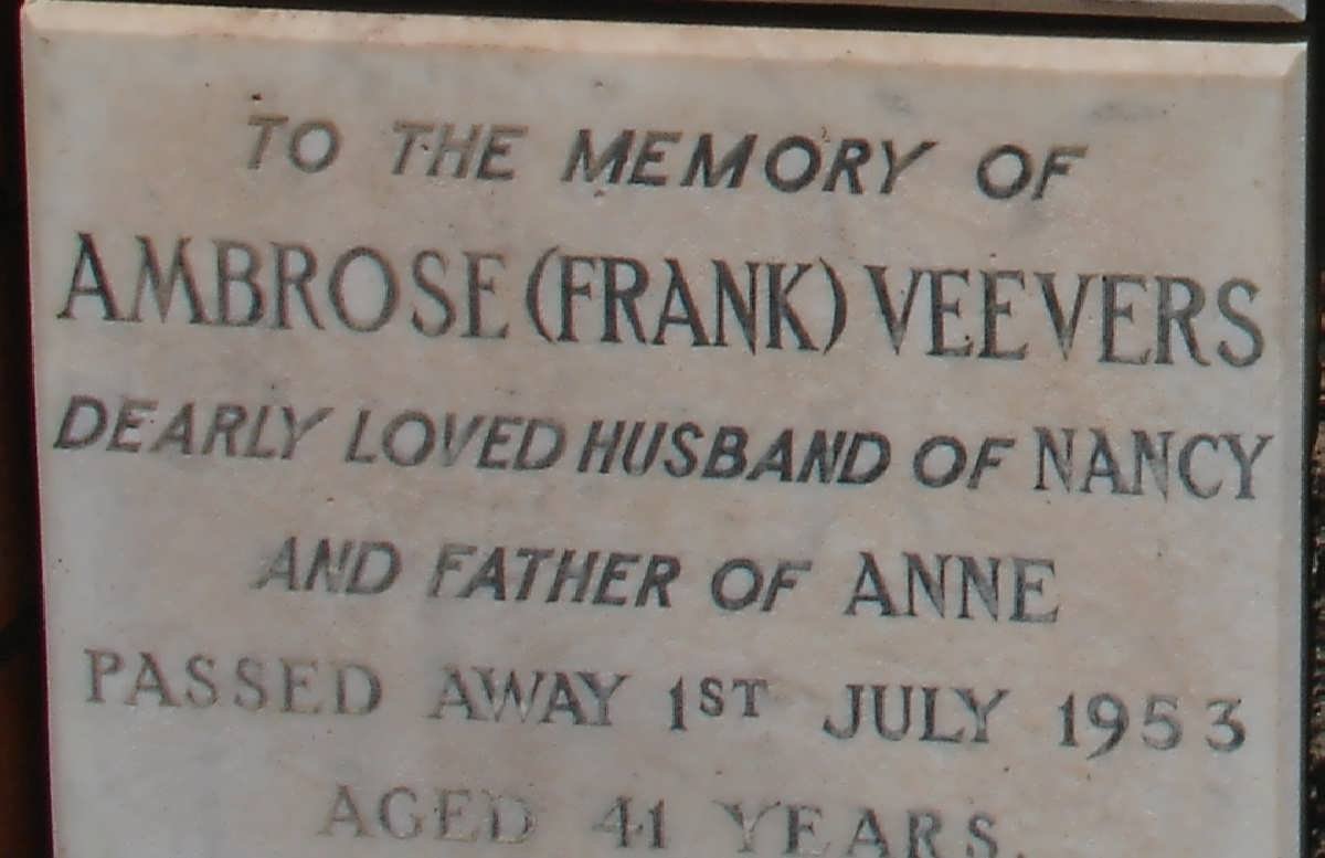 VEEVERS Ambrose -1953