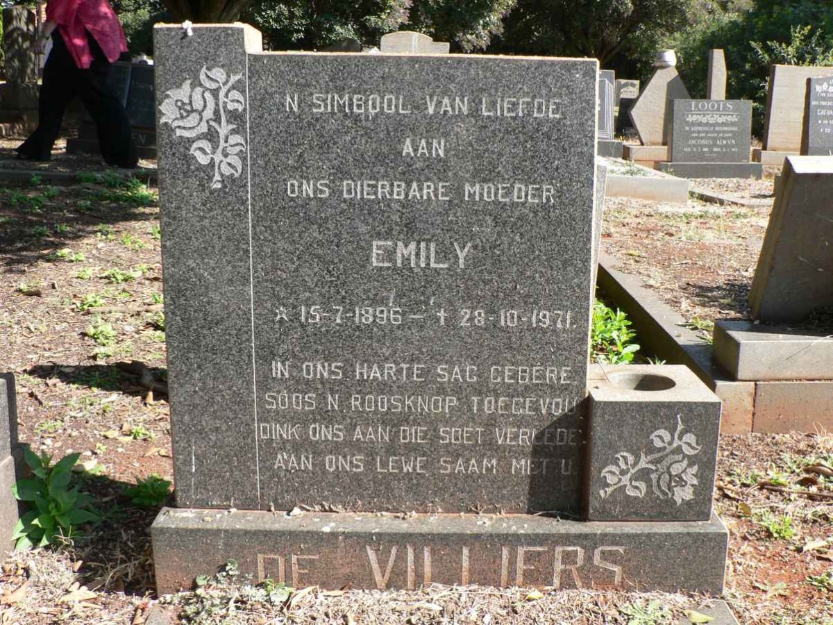 VILLIERS Emily, de 1896-1971