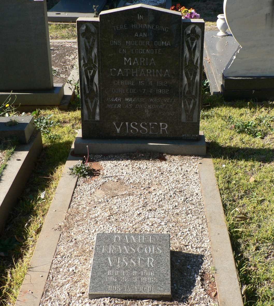 VISSER Daniel Franscois 1916-1992 &amp; Maria Catharina 1912-1982
