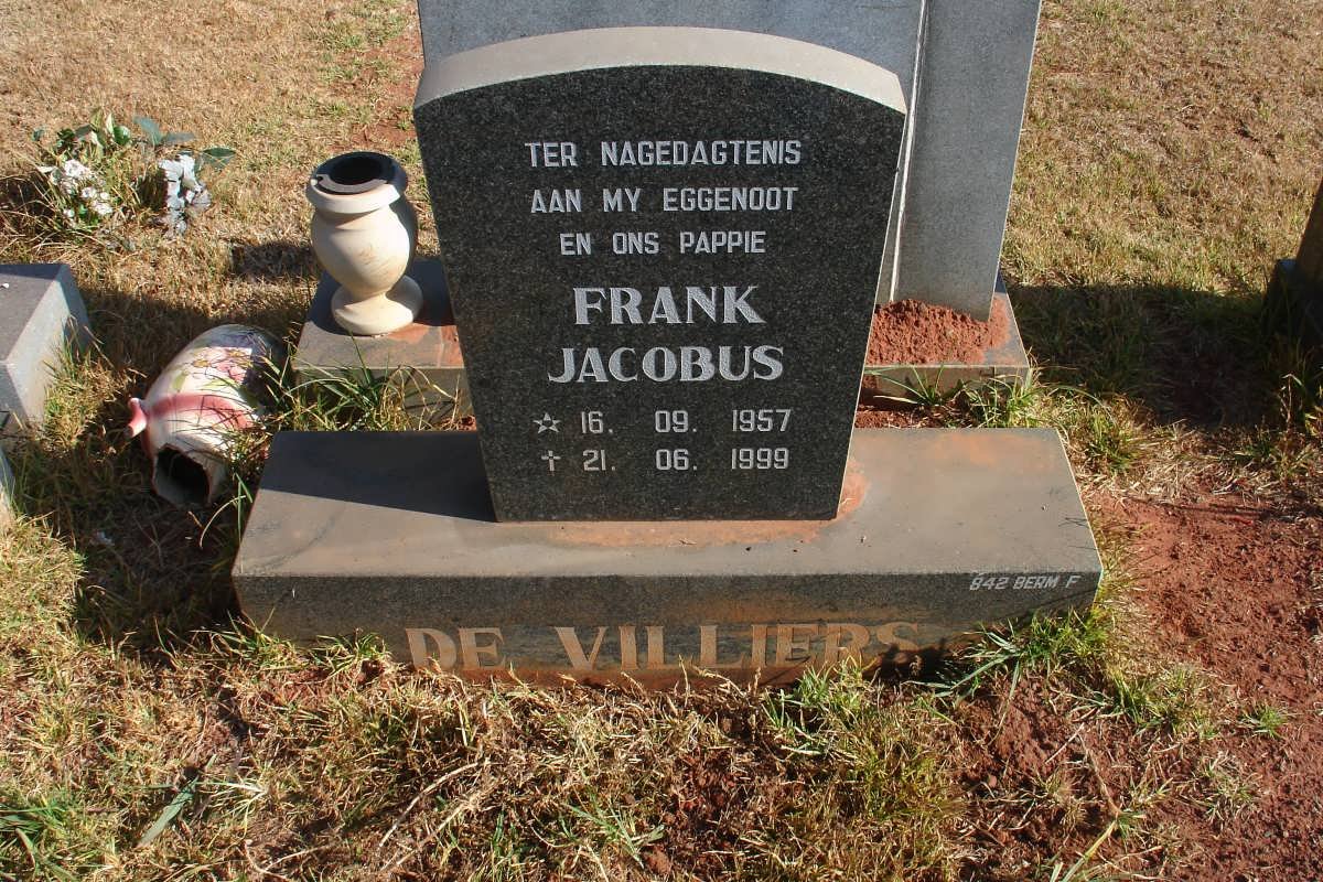 VILLIERS Frank Jacobus, de 1957-1999