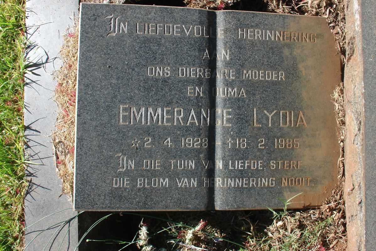 VOSLOO Emmeran?e Lydia 1928-1985