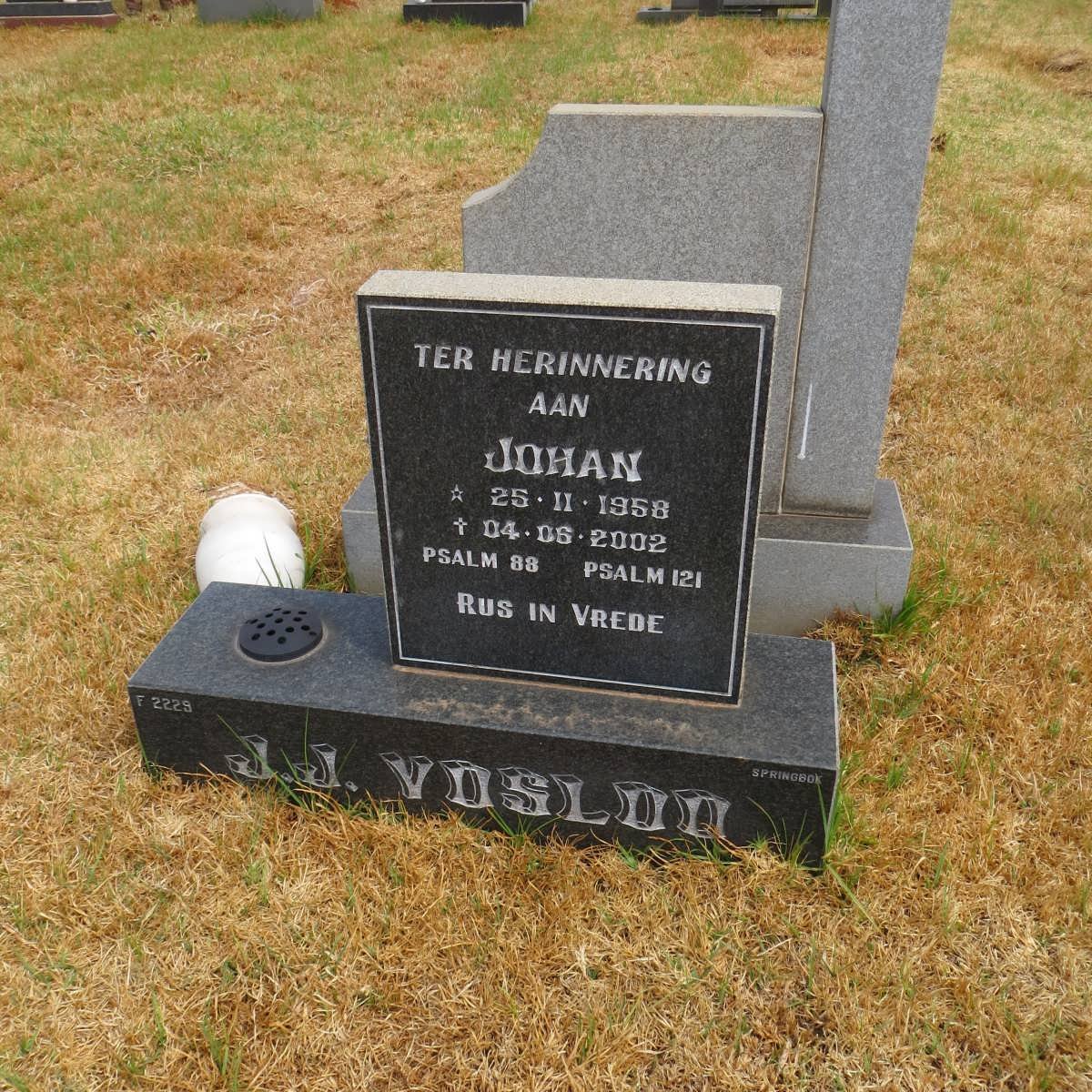 VOSLOO J. J. 1958-2002