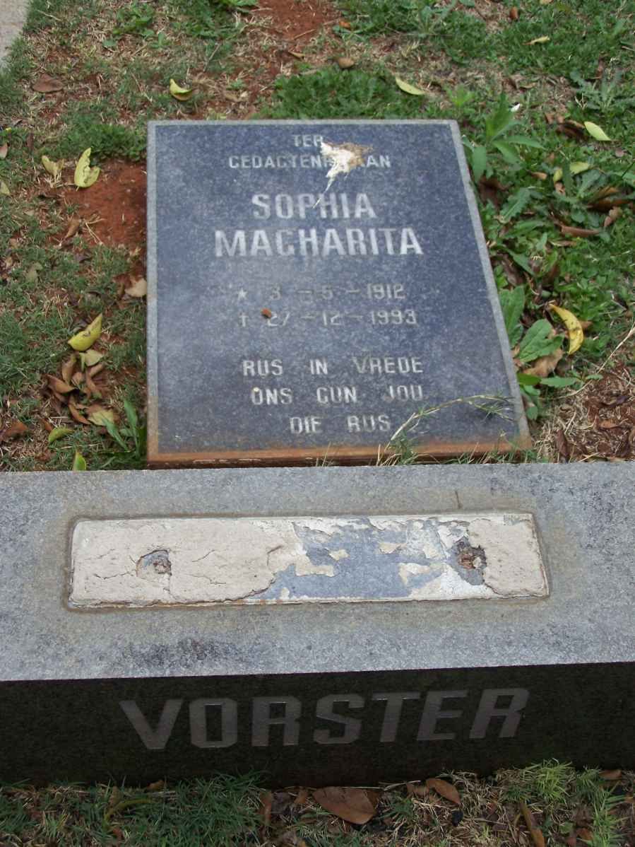 VORSTER Sophia Magharita 1912-1993