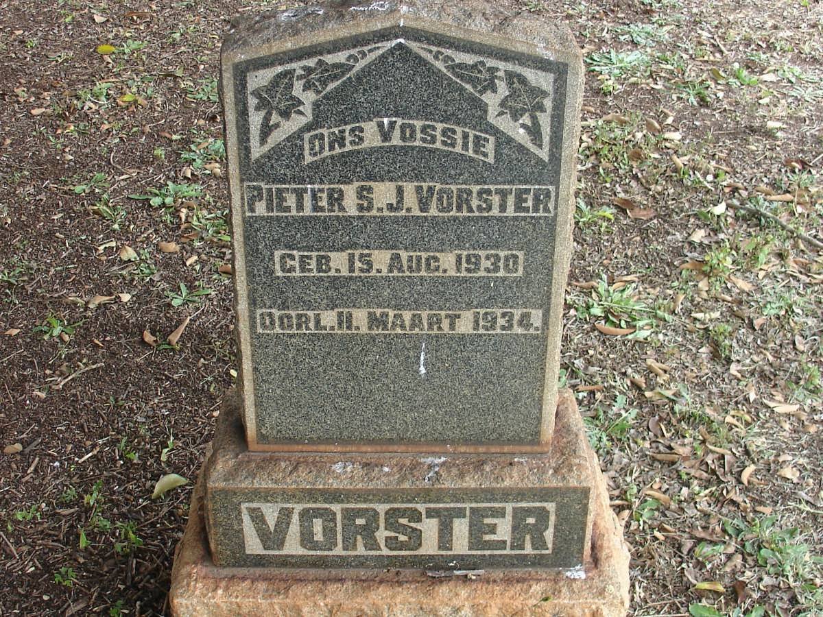 VORSTER Pieter S.J. 1930-1934