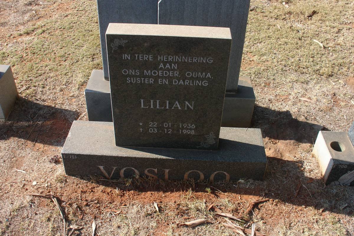 VOSLOO Lilian 1936-1998