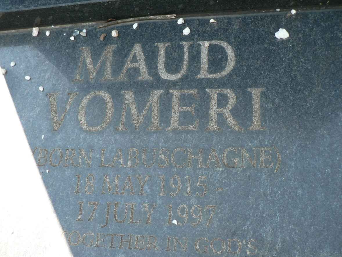 VOMERI Maud nee LABUSCHAGNE 1915-1997