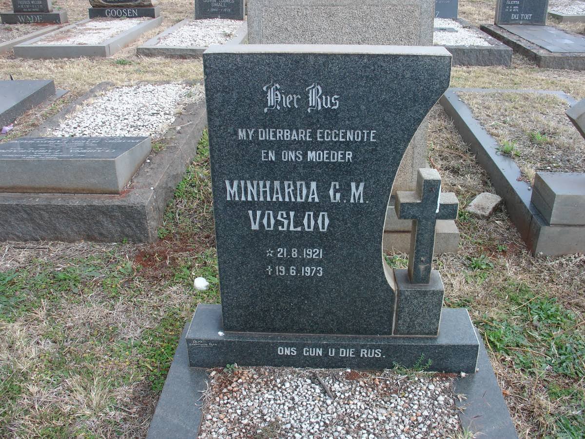 VOSLOO Minharda G.M. 1921-1973