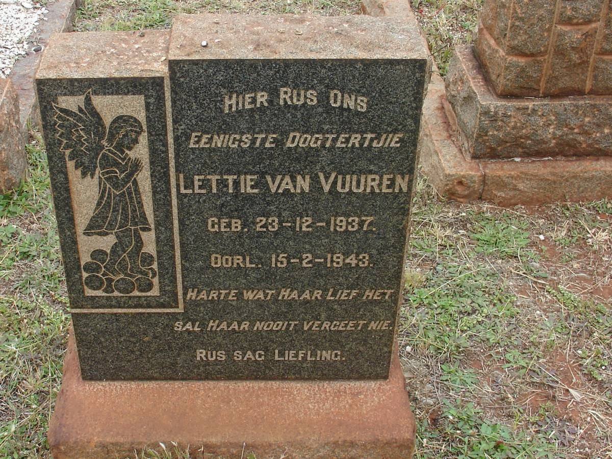 VUUREN Lettie, van 1937-1943