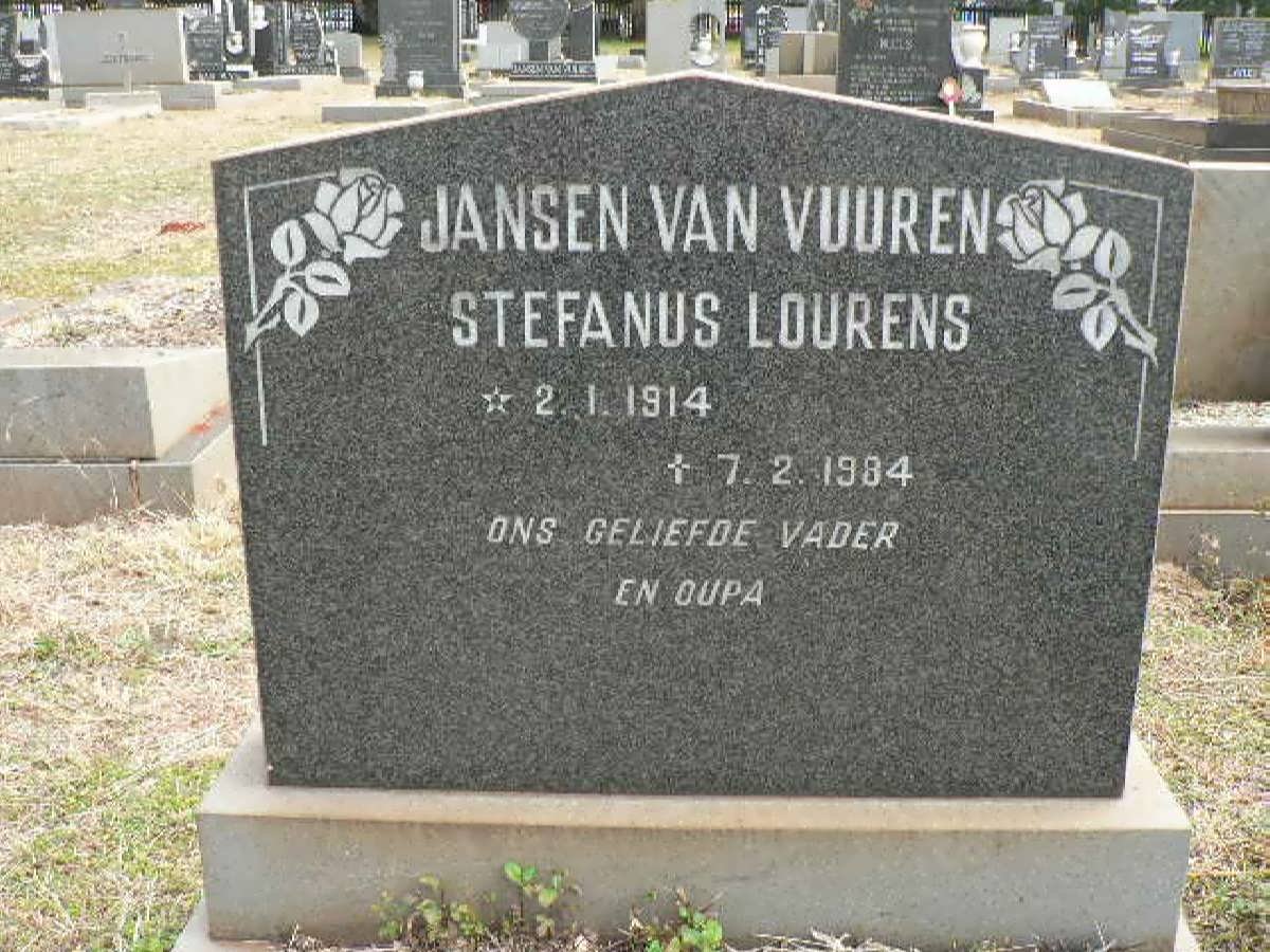 VUUREN Stefanus Lourens, Jansen van 1914-1984