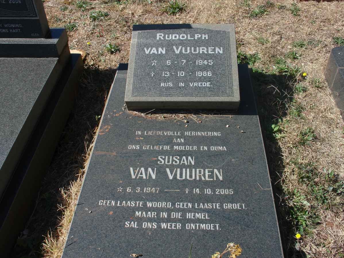 VUUREN Rudolph, van 1945-1986 &amp; Susan 1947-2005