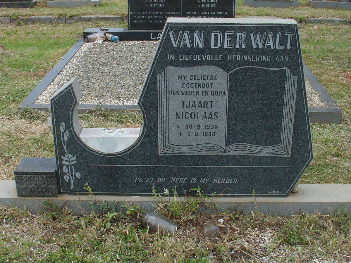 WALT Tjaart Nicolaas, van der 1938-1988