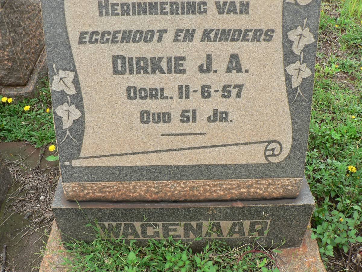 WAGENAAR Dirkie J.A. -1957