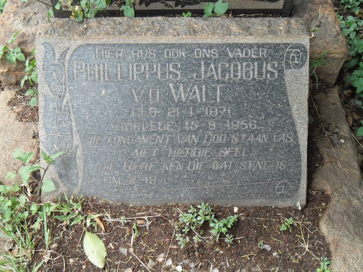 WALT Phillippus Jacobus, v.d. 1871-1956