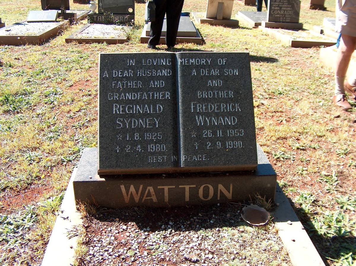 WATTON Reginald Sydney 1925-1980 :: WATTON Frederick Wynand 1953-1990
