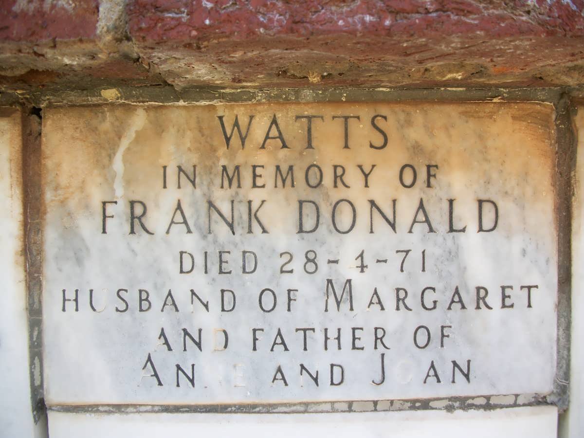 WATTS Frank Donald -1971