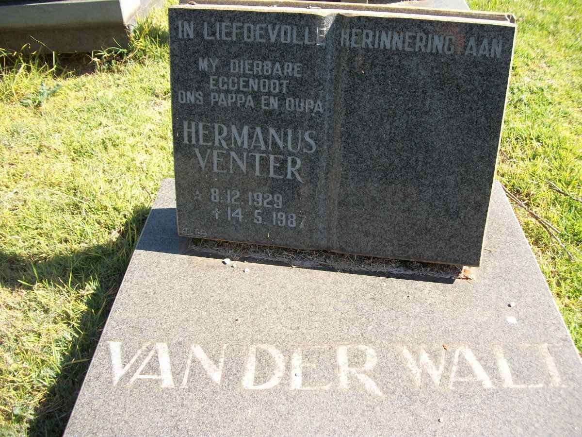 WALT Hermanus Venter, van der 1929-1987