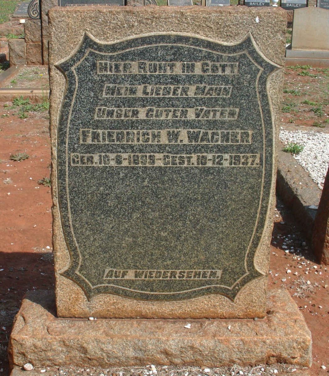 WAGNER Friedrich W. 1899-1937