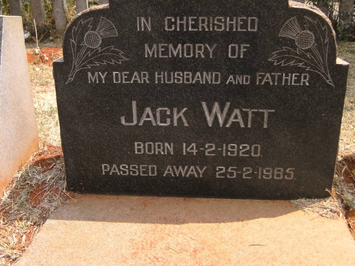 WATT Jack 1920-1965