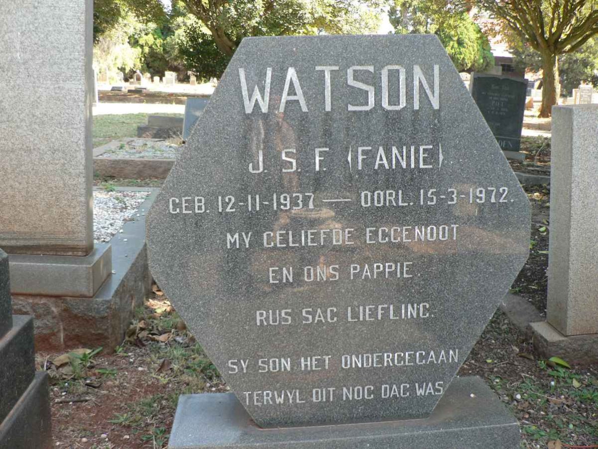 WATSON J.S.F. 1937-1972 