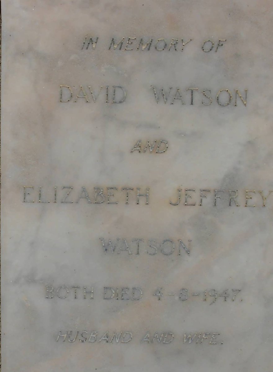 WATSON David -1947 &amp; Elizabeth Jeffrey -1947