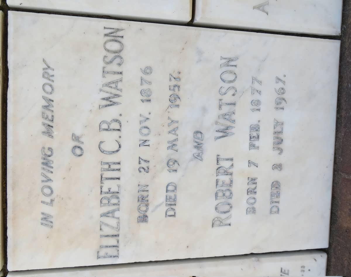 WATSON Robert 1877-1967 &amp; Elizabeth C.B. 1876-1957