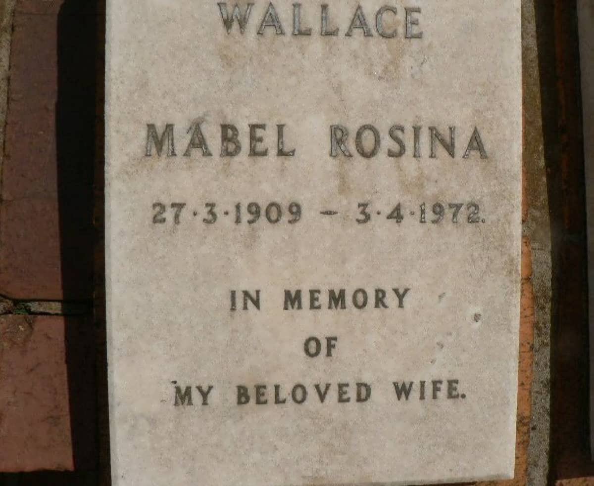 WALLACE Mabel Rosina 1909-1972