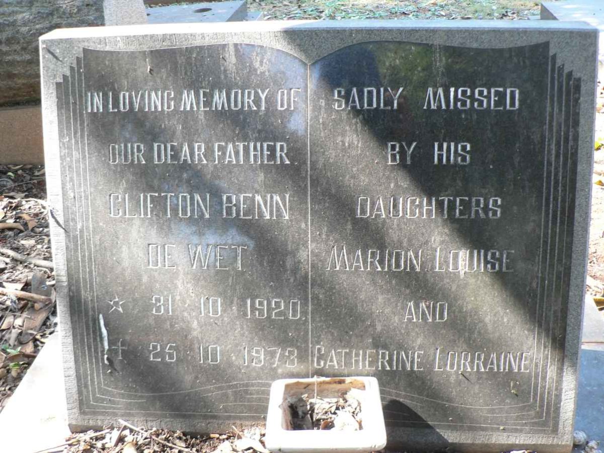 WET Clifton Benn, de 1920-1973 