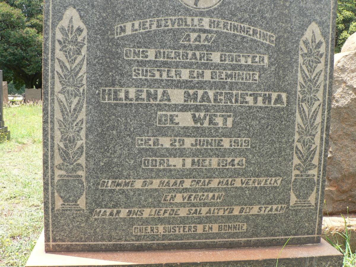 WET Helena Magrietha, de 1919-1944