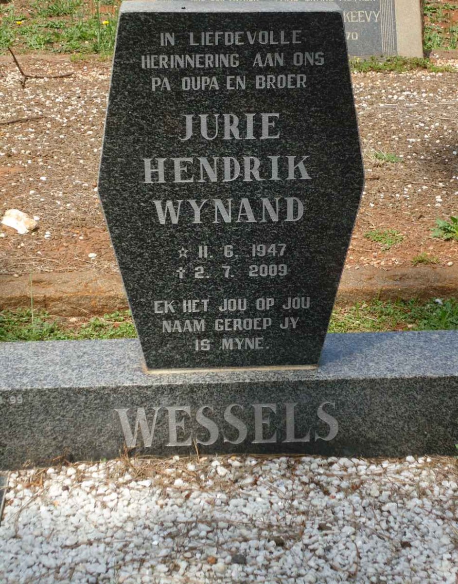 WESSELS Jurie Hendrik Wynand 1947-2009